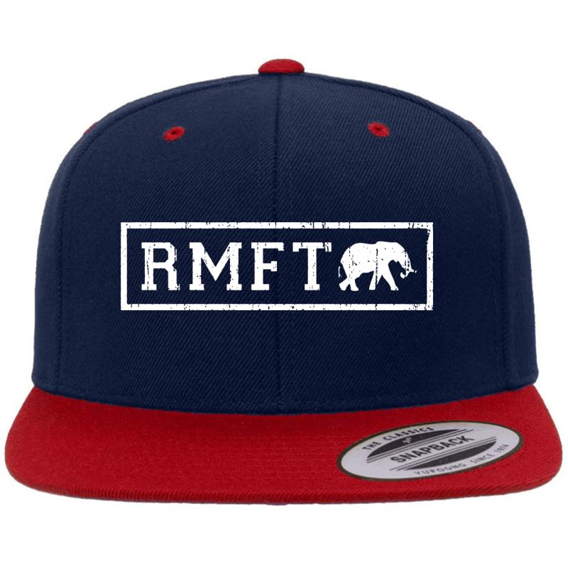 Vintage Rmft - Dark Premium Flat Bill Snapback Cap  Navy