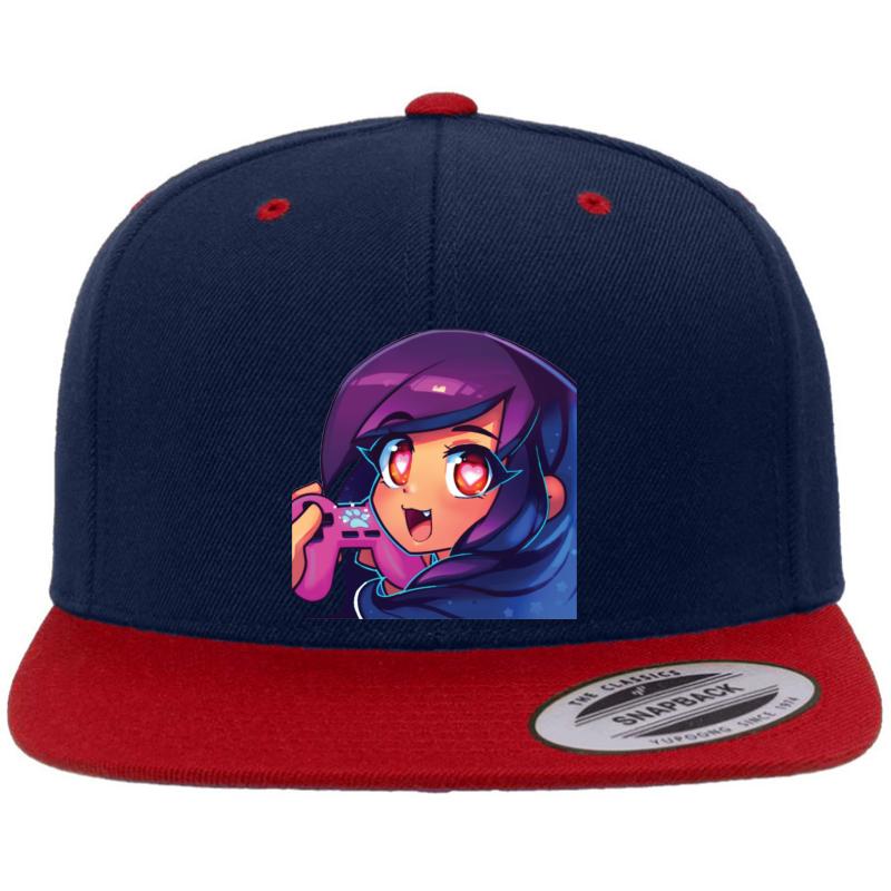 Aphmau Youtube Merch Premium Flat Bill Snapback Cap  Navy