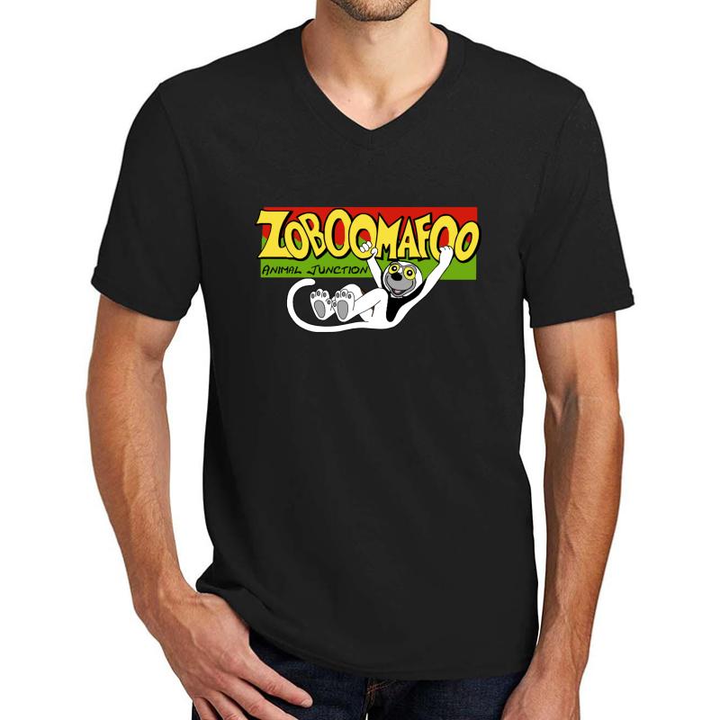 Zoboomafoo Unisex V-Neck T-Shirt Men Black