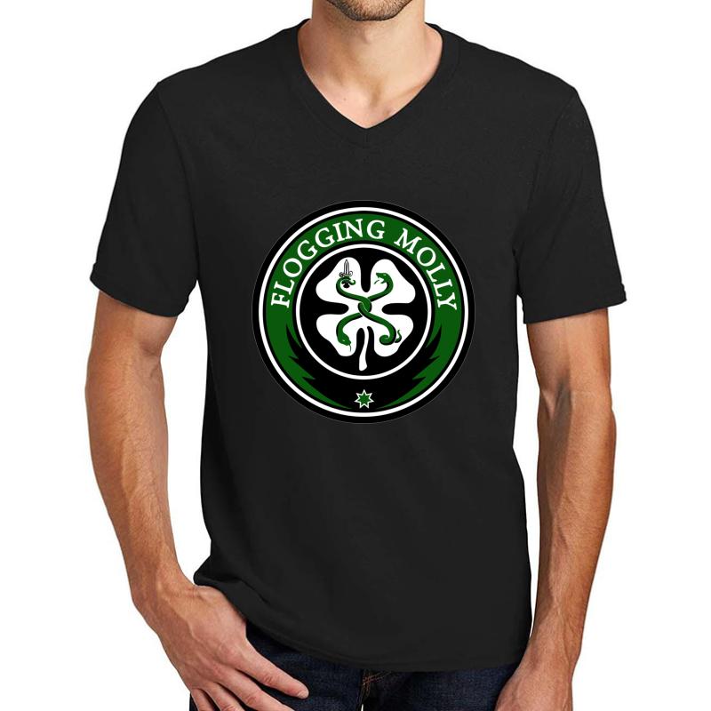 Well Known Classic Flogging Molly Design Unisex V-Neck T-Shirt Men Black