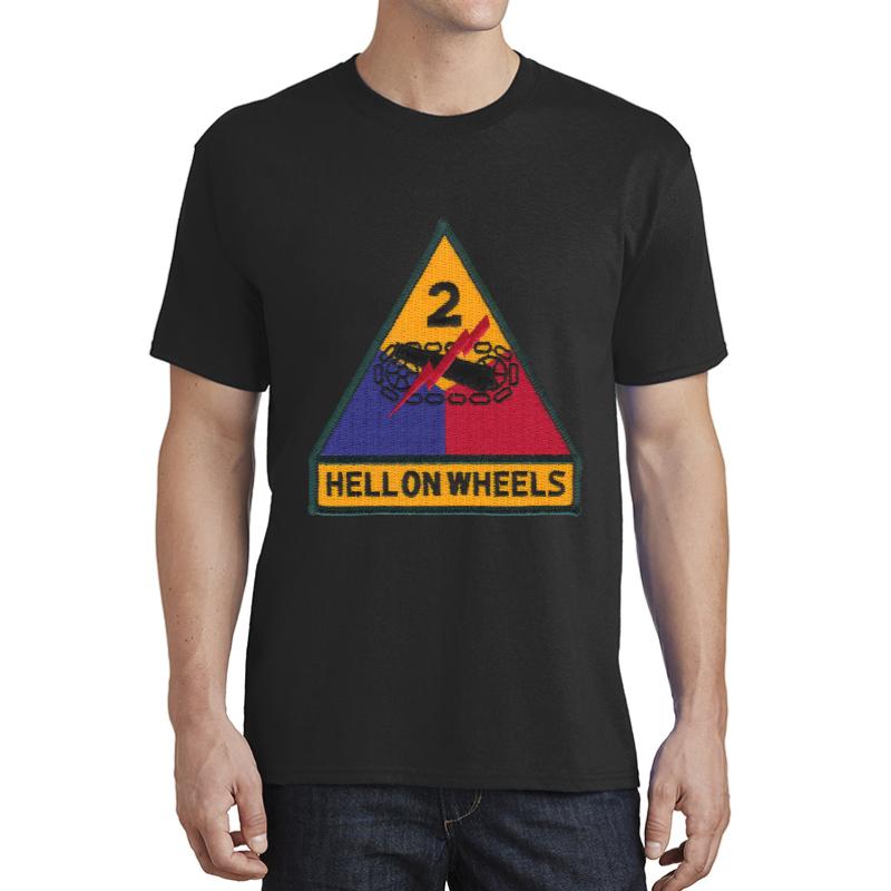 2Nd Armored Division - Hell On Wheels Unisex T-Shirt Men Black