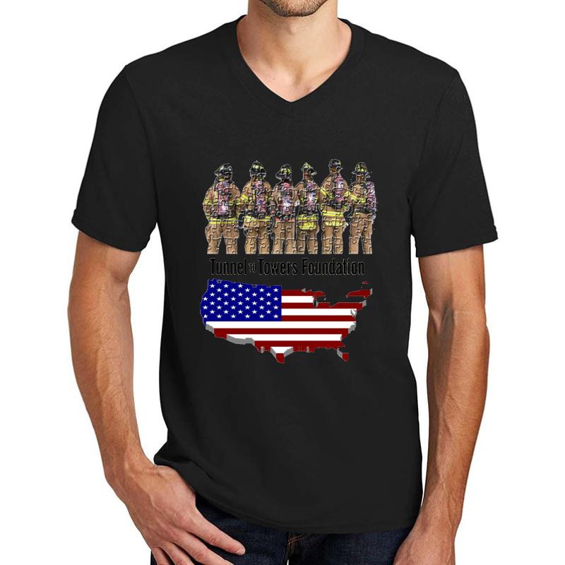 Tunnel To Towers Unisex V-Neck T-Shirt Men Black