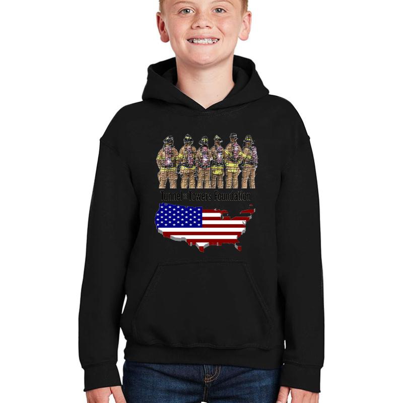 Tunnel To Towers Youth Hooded Sweatshirt Boy Black