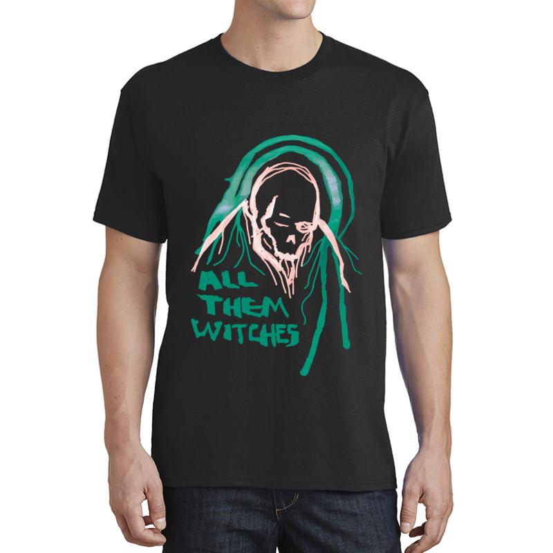 All Them Witches Atw Colourful Skull Unisex T-Shirt Men Black