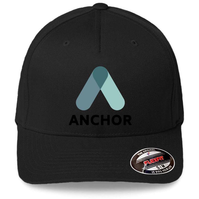 Anchor Protocol Anc - Crypto Merch Minimalist Flexfit Baseball Cap  Black