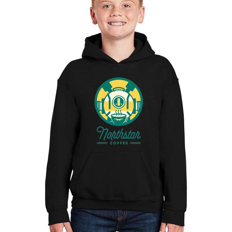 Titanfall 2 Northstar Coffee Emblem Youth Hooded Sweatshirt Boy Black