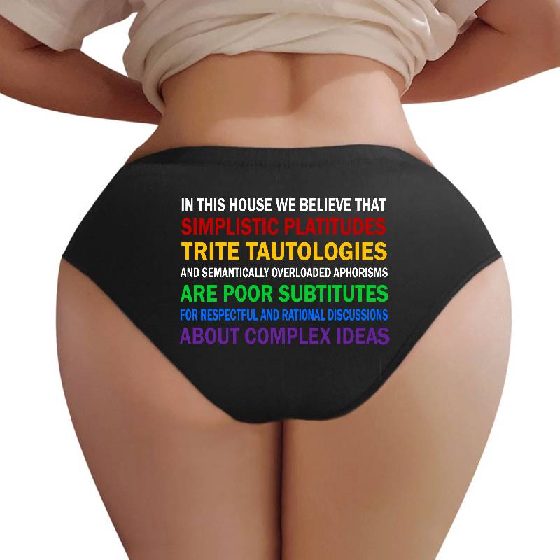 In This House We Believe That Simplistic Platitudes Trite Tautologies Richardson Premium Trucker Snapback Caps