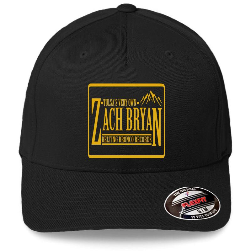 Zach Bryan Merch Flexfit Baseball Cap  Black