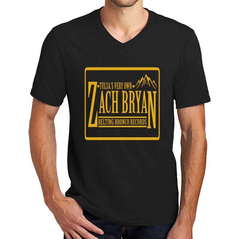 Zach Bryan Merch Unisex V-Neck T-Shirt Men Black