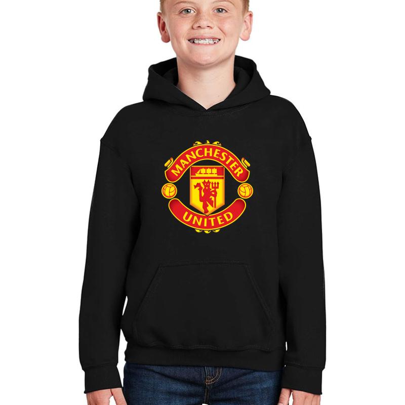 United Manchester Youth Hooded Sweatshirt Boy Black