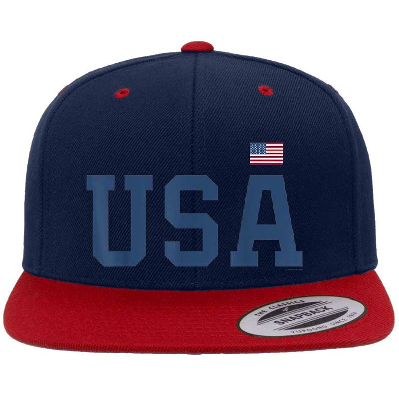 USA Patriotic American Flag 4th of July Indenpendence Day T-Shirt Richardson Premium Trucker Snapback Caps