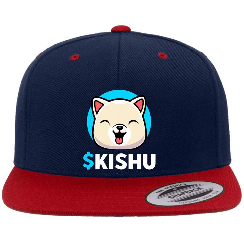 $Kishu Kishu Inu Coin Kishu Token Kishu Crypto Premium Flat Bill Snapback Cap  Navy