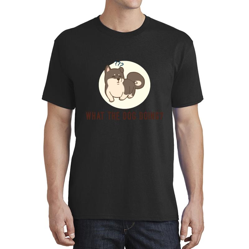 What The Dog Doin? Unisex T-Shirt Men Black