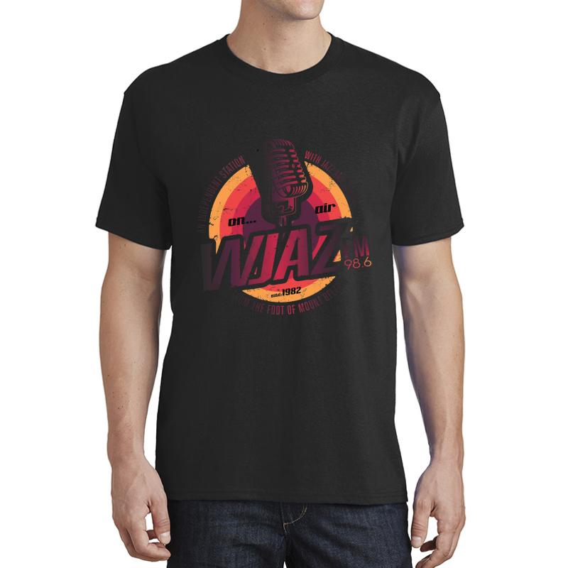 Vintage Radio Design Wjaz Unisex T-Shirt Men Black