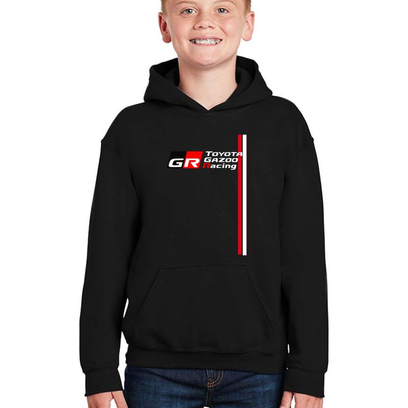 Toyota Gr Wrc Racing 86 Yaris Supra Gazoo Racing Youth Hooded Sweatshirt Boy Black