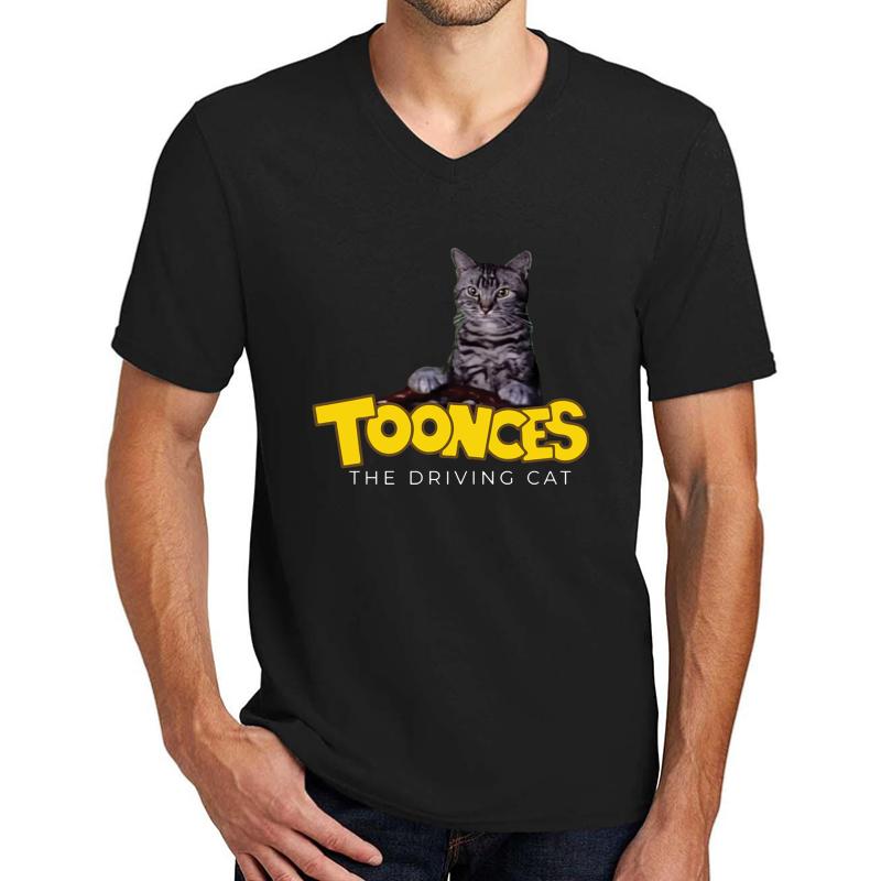 Toonces The Driving Cat toonces The Driving Cat Unisex V-Neck T-Shirt Men Black