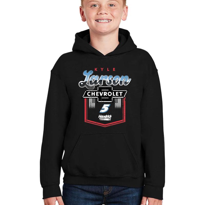 Vintage Nascar Kyle Larson Youth Hooded Sweatshirt Boy Black