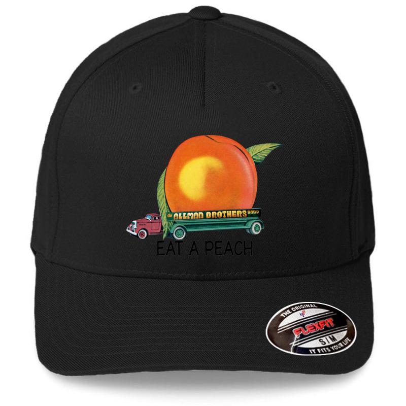 Allman B_R_O_T_H_E_R_S Band Eat A Peach For Women For Teachers T Shirts Mockups Flexfit Baseball Cap  Black