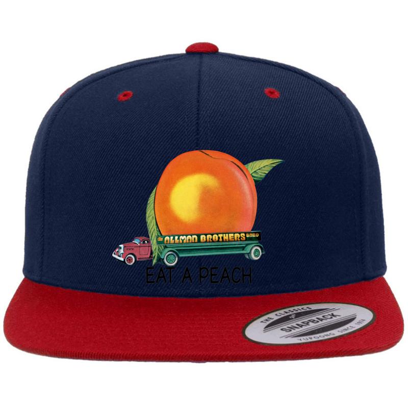 Allman B_R_O_T_H_E_R_S Band Eat A Peach For Women For Teachers T Shirts Mockups Premium Flat Bill Snapback Cap  Navy