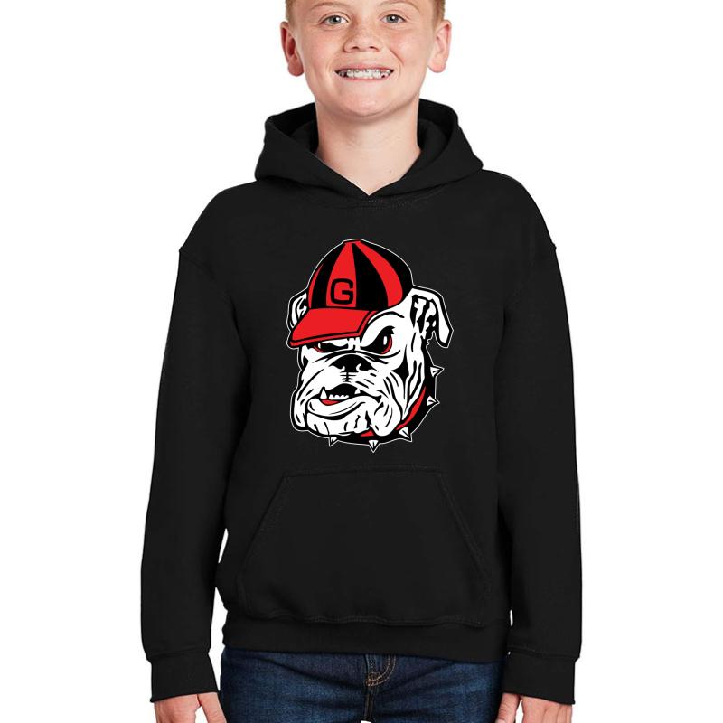 Uga Bulldog Youth Hooded Sweatshirt Boy Black