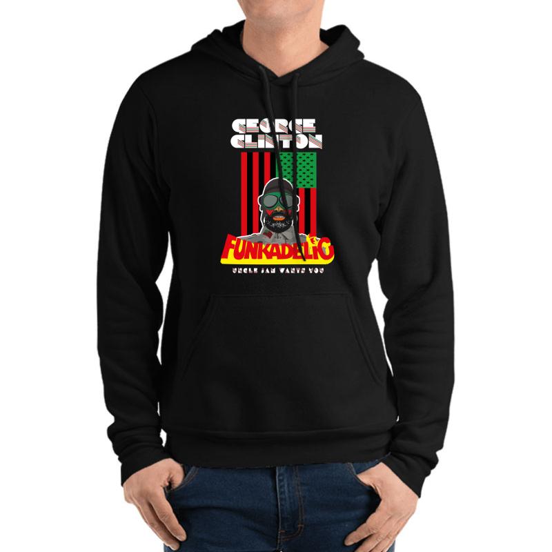 Uncle Jam Wants You Funkadelic George Clinton Unisex Hooded Sweatshirt Men Black