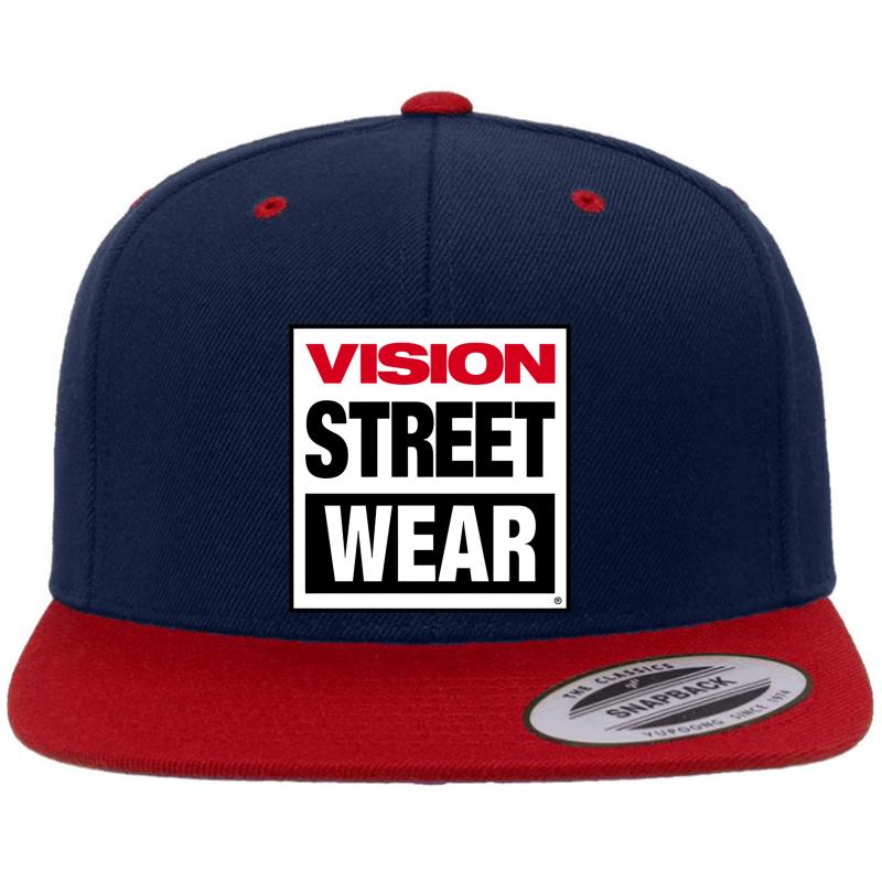 Vision Skateboard Vision Street Wear Moi Premium Flat Bill Snapback Cap  Navy