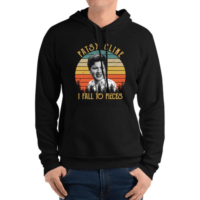 Vintage Patsy Cline I Fall To Pieces Unisex Hooded Sweatshirt Men Black