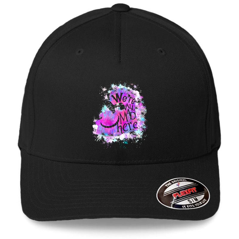 We're All Mad Here Flexfit Baseball Cap  Black