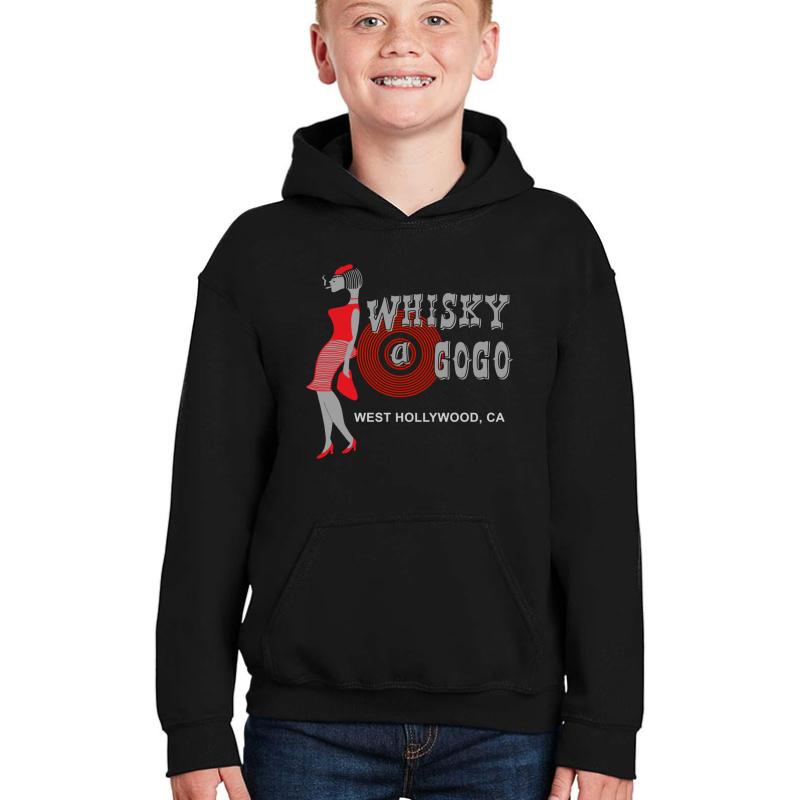 Vintage Whisky A Go Go Youth Hooded Sweatshirt Boy Black