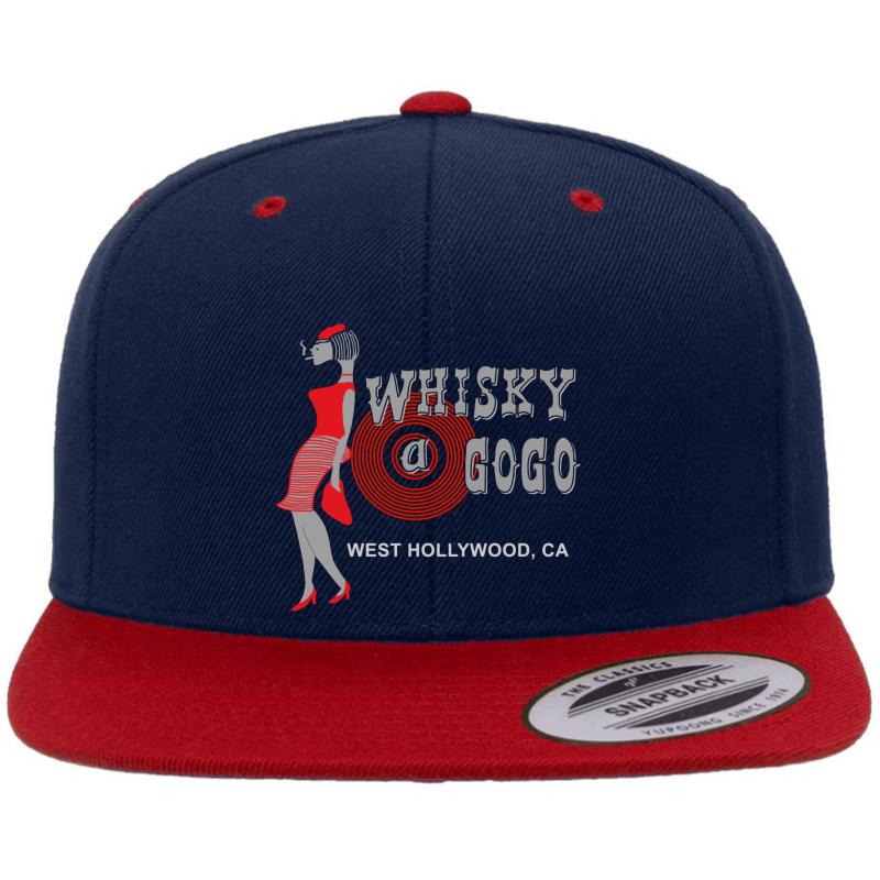 Vintage Whisky A Go Go Premium Flat Bill Snapback Cap  Navy