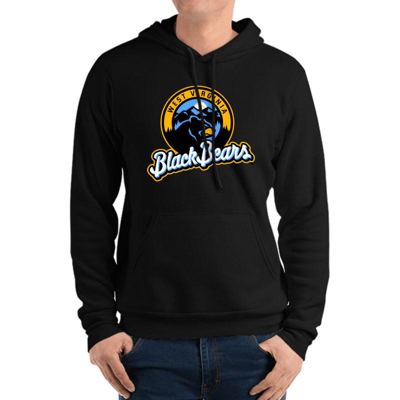 West Virginia Black Bears Unisex Hooded Sweatshirt Men Black