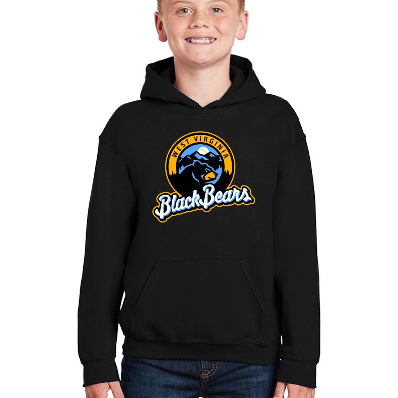 West Virginia Black Bears Youth Hooded Sweatshirt Boy Black