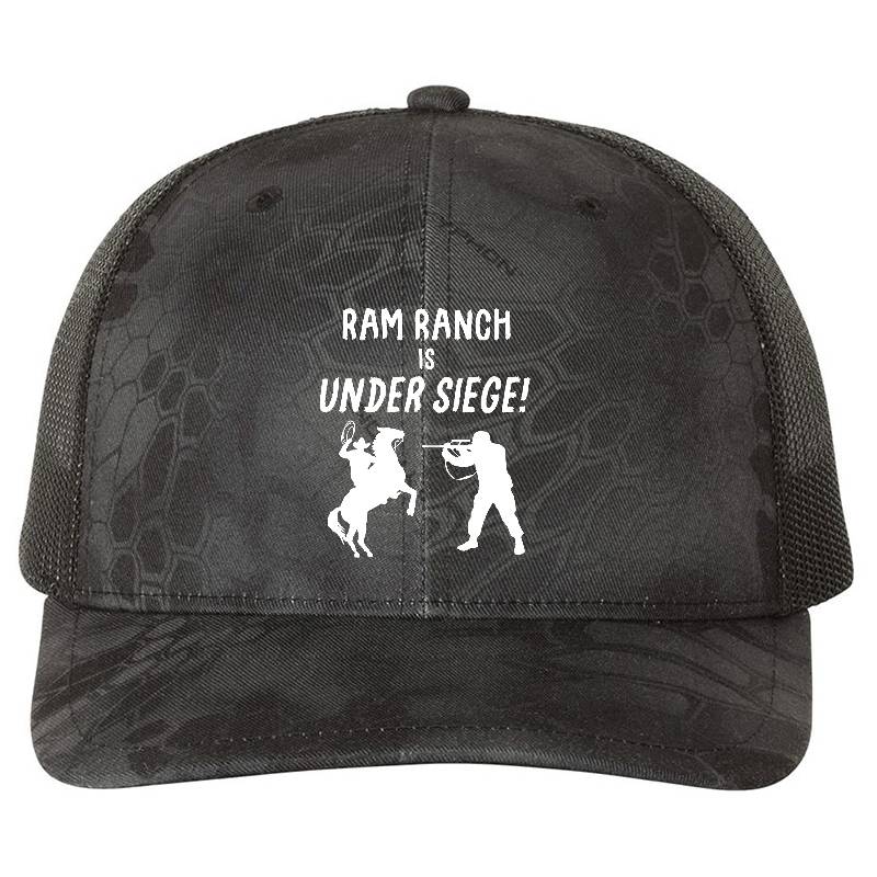 Ram Ranch Is Under Siege! Slim Fit Tshirt B Mom Necklace For Family Premium Flat Bill Snapback Caps