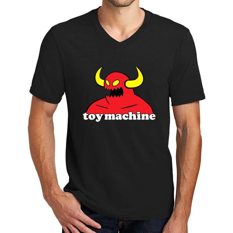 Toy Machine Unisex V-Neck T-Shirt Men Black