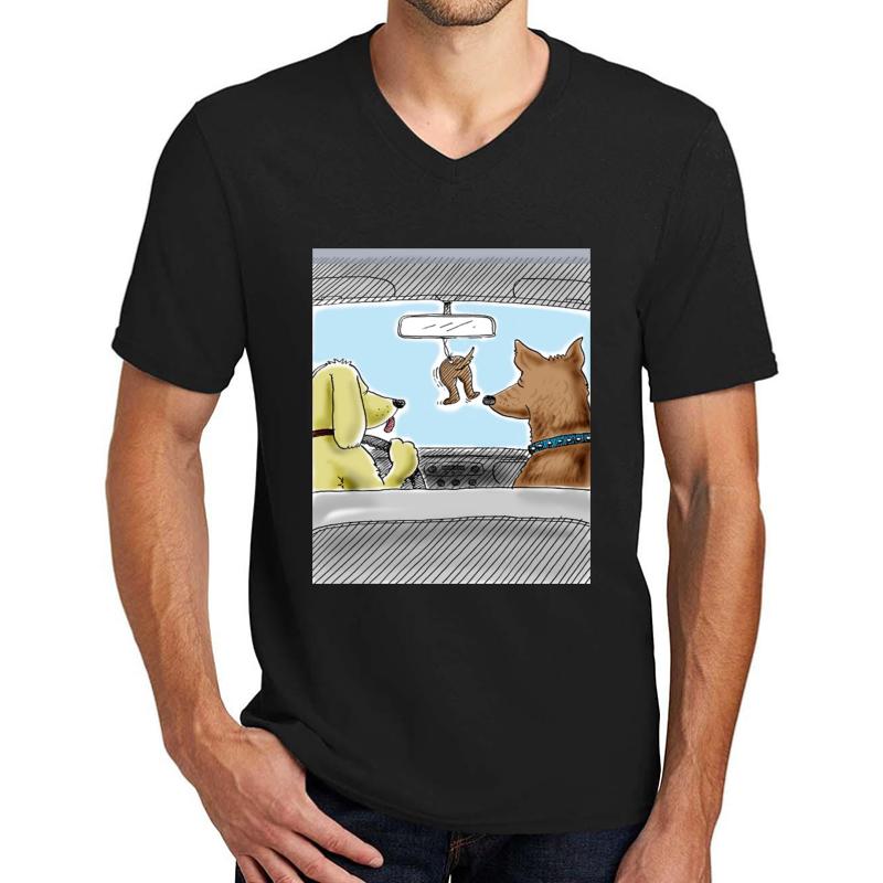 Vintage The Far Side Cartoon Framed Art Print Unisex V-Neck T-Shirt Men Black