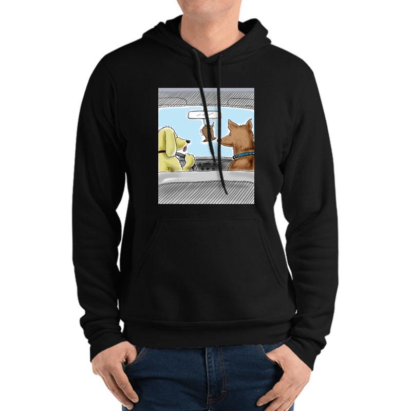 Vintage The Far Side Cartoon Framed Art Print Unisex Hooded Sweatshirt Men Black