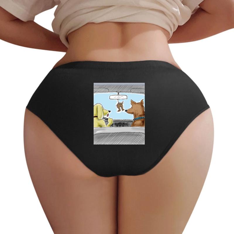 Vintage The Far Side Cartoon Framed Art Print Women Underwear Panties Women Black