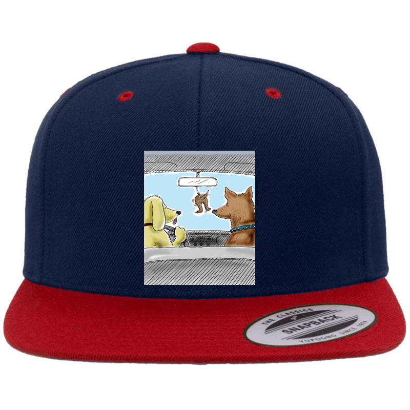 Vintage The Far Side Cartoon Framed Art Print Premium Flat Bill Snapback Cap  Navy