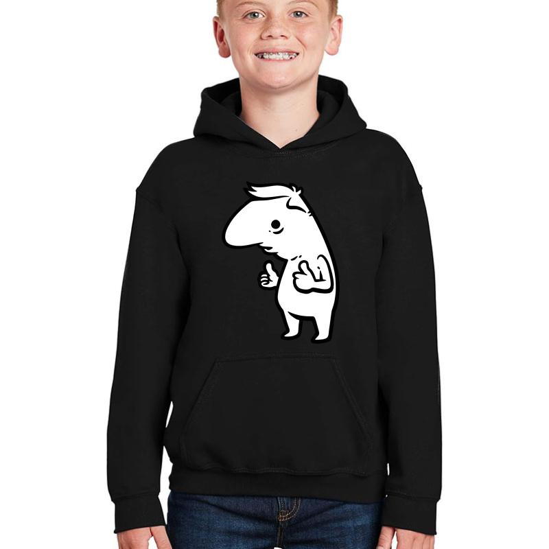 Zach Hadel Psychicpebbles Youth Hooded Sweatshirt Boy Black