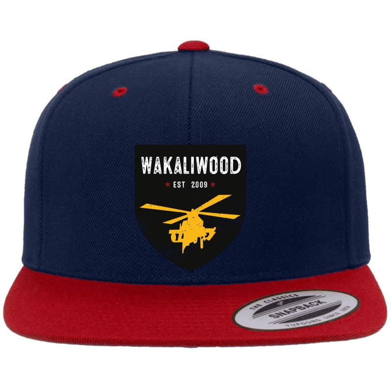 Who Killed Captain Alex Wakaliwood Sticker Premium Flat Bill Snapback Cap  Navy