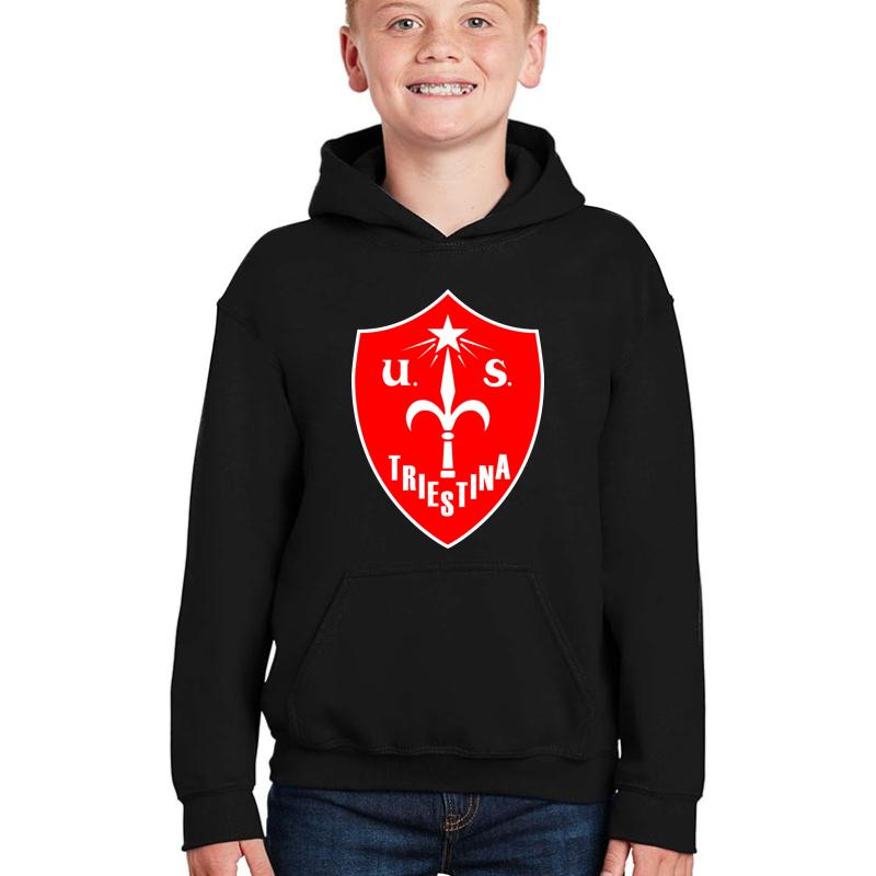 Us Triestina Youth Hooded Sweatshirt Boy Black