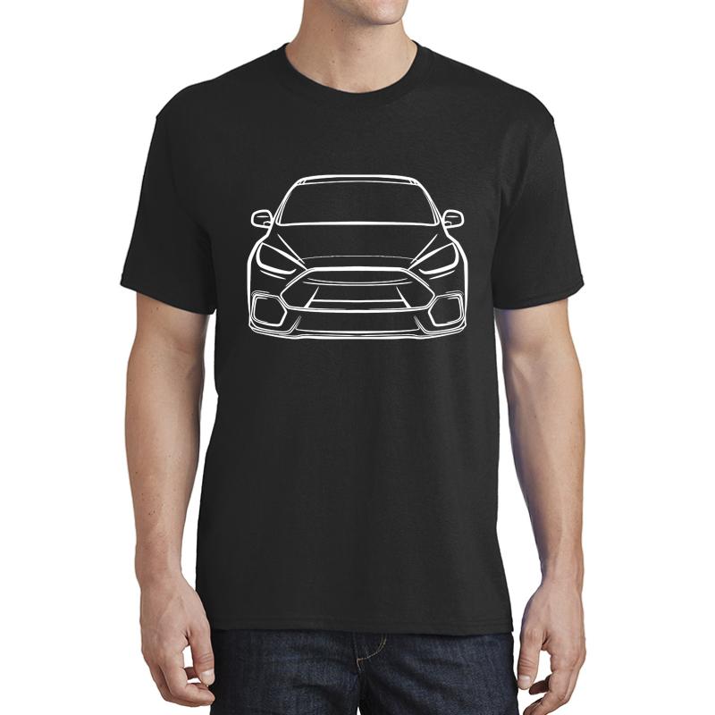 2016 Ford Focus Rs White Unisex T-Shirt Men Black