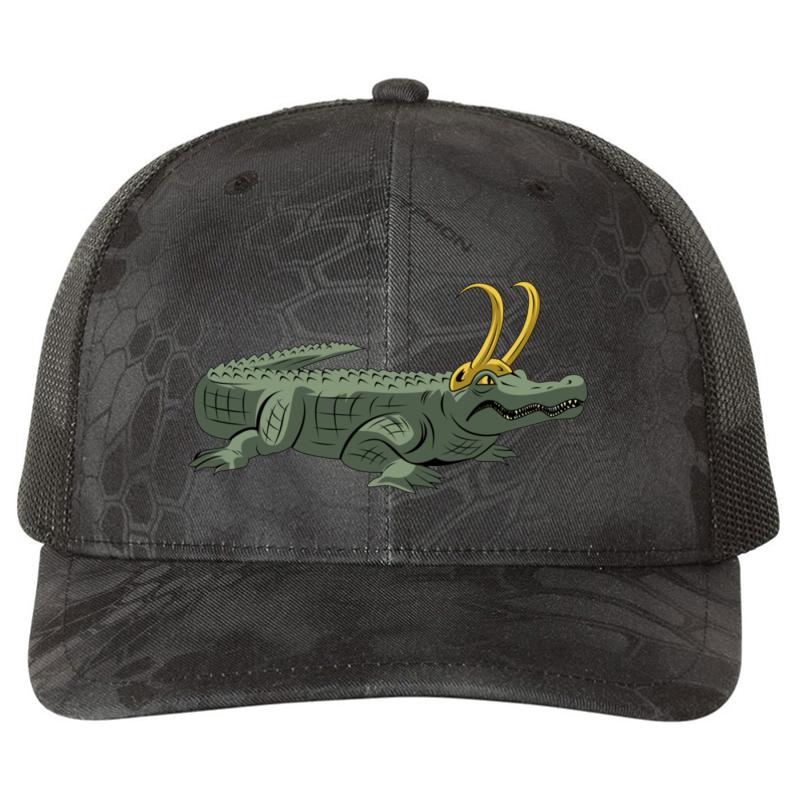 Alligator Loki Richardson Premium Trucker Snapback Cap  Kryptek Typhon Black