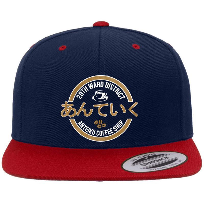 Anteiku Coffee Tokyo Ghoul Anteiku Tokyo Ghoul Gift Fans Premium Flat Bill Snapback Cap  Navy