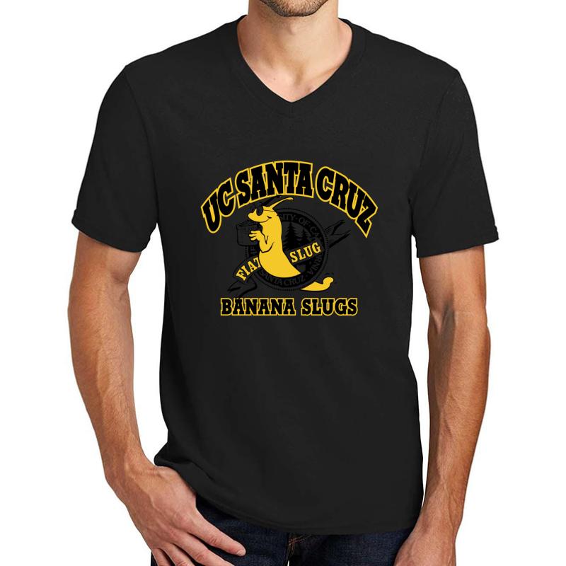 Ucsc Banana Slugs Unisex V-Neck T-Shirt Men Black