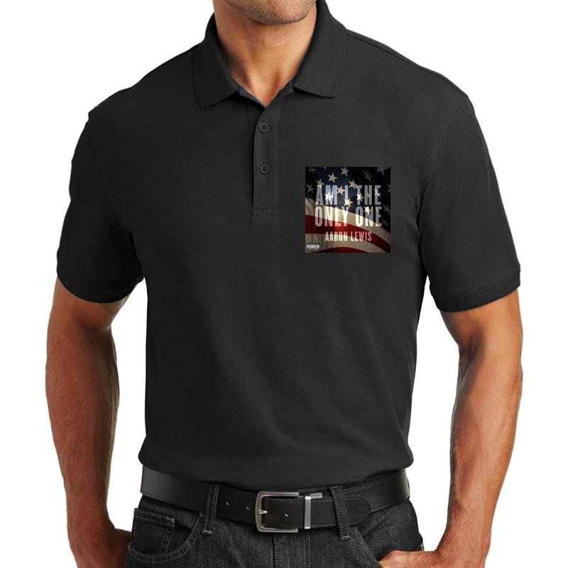 Am I The Only One Aaron Lewis Flag Usa Thank You For Your Service Unisex Polo Jersey Sport Shirt Men Black