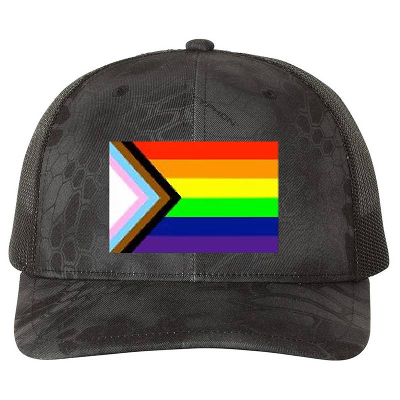 inclusive progress pride flag! Premium Flat Bill Snapback Caps