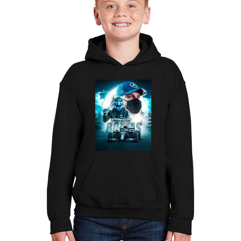 Valtteri Bottas Youth Hooded Sweatshirt Boy Black