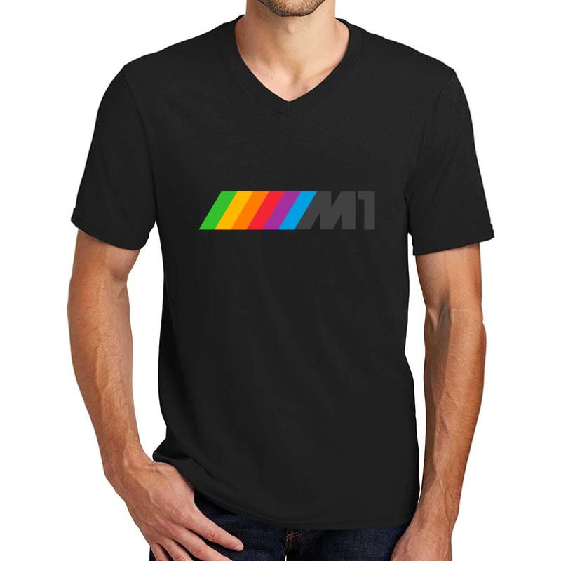 Apple M1 Power - Dark Unisex V-Neck T-Shirt Men Black