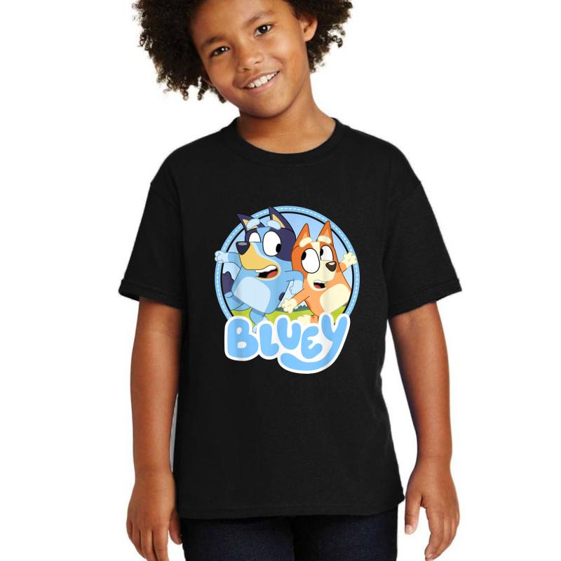 Anime Blueys Mom  Youth T-Shirt Boy Black